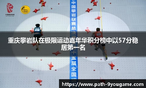 重庆攀岩队在极限运动嘉年华积分榜中以57分稳居第一名